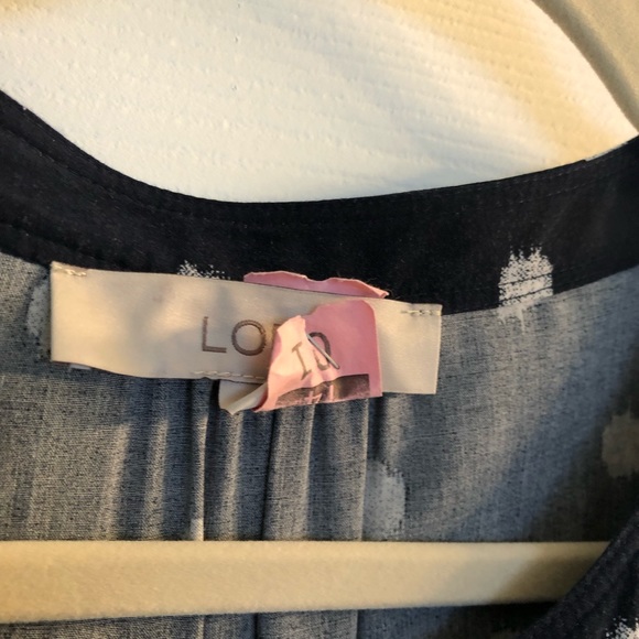 Loft Navy Polka Dot Shirtdress - Picture 6 of 6